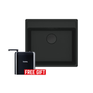 Franke Maris Under Counter Kitchen Sink  56 x 51 Cm Matt Black with Tank Pro Filter