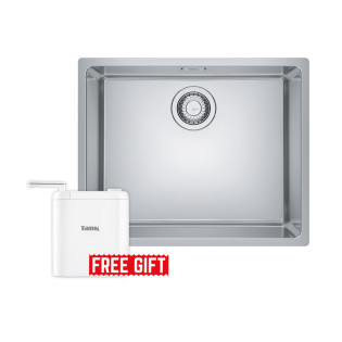 Franke Maris Under counter Square kitchen Sink 54×44 cm Matt Beige with Tank Pro Filter