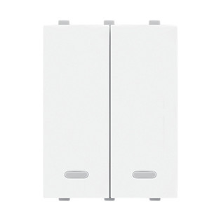 مفتاح مفرد مزدوج كومو تك 16 أمبير أبيض