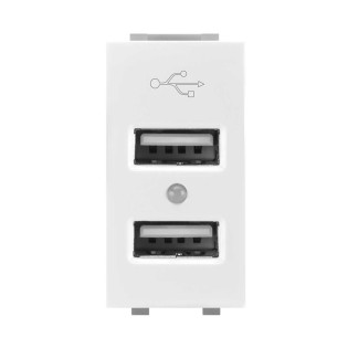  ثنائي 2 امبير ابيض USB شاحن