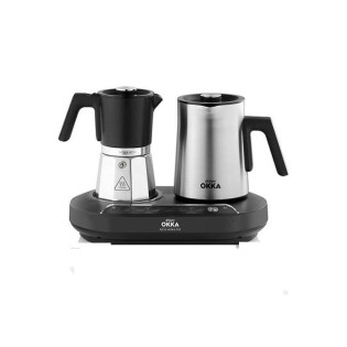 ماكينة قهوة تركى & أسبريسو أرزوم أوكا 1350 وات أسود × كروم