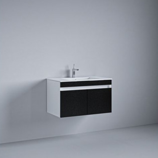 Beroia Furniture Unit with Washbasin Black 60 x 46 cm