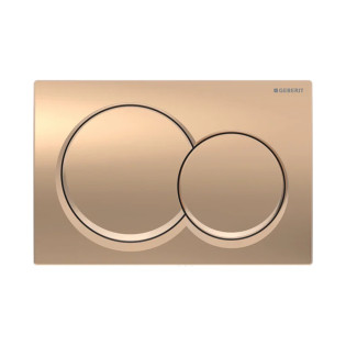 Geberit Alpha 01 Round Flush Plate Matt Rose Gold