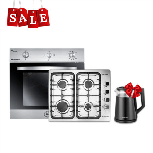 طقم فرن غاز ومسطح غاز من يونيون اير مع غلايه مياة سوكاني هدية