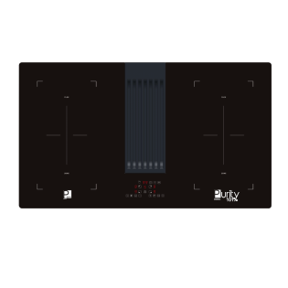 مسطح غاز بيورتي 5 شعلة 90 سم اسود