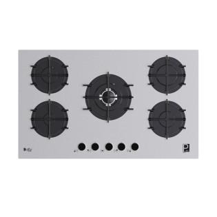 مسطح غاز بيورتي 5 شعلة 90 سم فضي