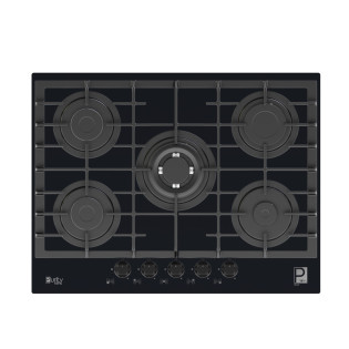 مسطح غاز بيورتي 5 شعلة 70 سم أسود