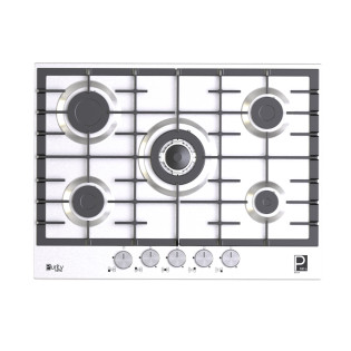 مسطح غاز بيورتي 5 شعلة 70 سم فضي