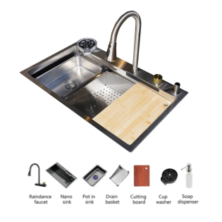  حوض مطبخ ديجيتال بيورتى 75×48 سم استانلس 