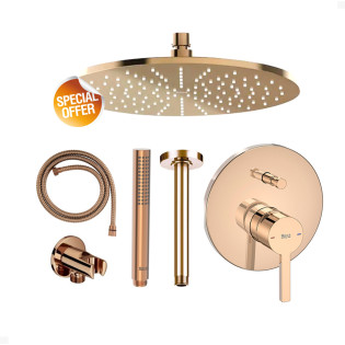 طقم دش كبينة روكا روزجولد لامع