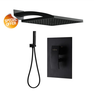 طقم دش كبينة سارديزاين أسود مطفي