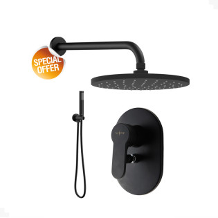 طقم دش كبينة سارديزاين أسود مطفي