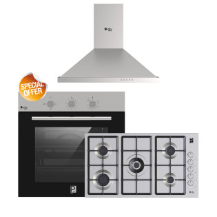 طقم أجهزة مطبخ بيورتى 90 سم ستانلس