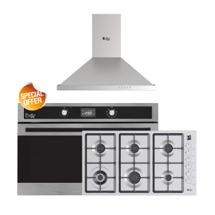 طقم أجهزة مطبخ بيورتى 90 سم ستانلس