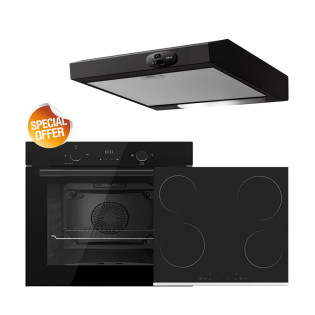 طقم أجهزة مطبخ 60 سم أسود