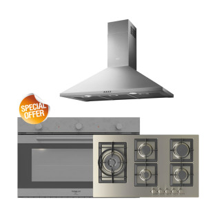 طقم أجهزة مطبخ 90 سم ستانلس ستيل