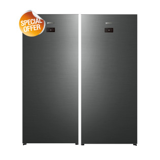 طقم فريزر جورينيا 592 لتر رمادي غامق