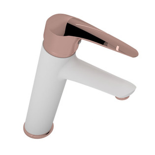 Sarrdesign Segura High Neck Basin Mixer Rose Gold x White