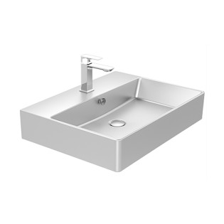 Sanipure Kepler Over Counter Top Basin 60 cm Matt Silver
