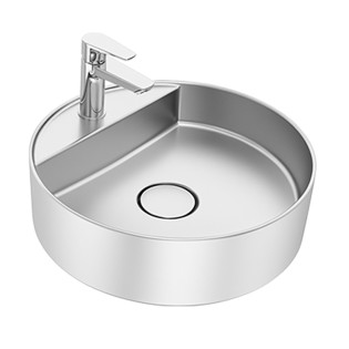 حوض فوق سطح سانيبيور تايتن 48 سم فضي لامع