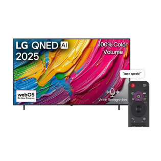 شاشة تلفزيون سمارت ال جى 86 بوصه بالريموت AI 4K UHD -  86QNED80A6A