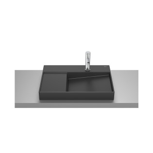 Roca Horizon Over Counter Top Bathroom Basin 60×42 cm Matt Black