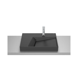 حوض فوق سطح روكا هورايزون 60×42 سم أسود مطفى