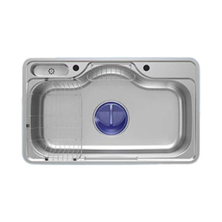 حوض مطبخ بالصبانة كيتشن لاين 85 × 51.5 سم استانلس