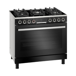 بوتجاز فري ستاند بوش سيريس 8 - 5 شعلة 90 × 60 سم أسود