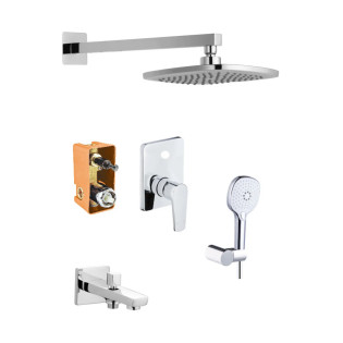 Purity Azure Easy Box Shower Set Chrome