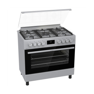 Elba Freestanding Gas Cooker with 5 Gas Burner 90 cm Stainless Steel