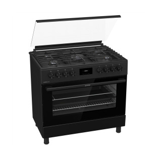 Elba Freestanding Gas Cooker with 5 Gas Burner 90 cm Black