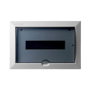 Hager Lines Panel Inside the Wall with a Transparent PVC Door 8 Lines