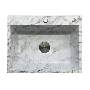 حوض مطبخ ماربيل دروب 39×49 سم أبيض