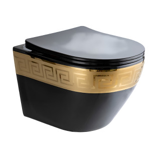 مرحاض ديكور معلق ايه اس ذهبى× أسود