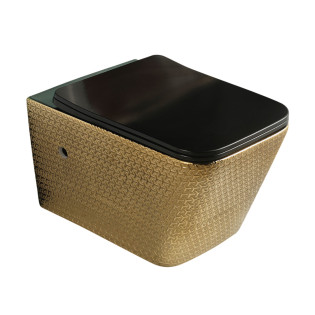 مرحاض ديكور معلق بالسيديلى ايه اس ذهبى× أسود