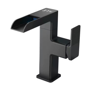 خلاط حوض ديجيتال دروب أسود