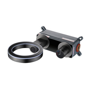 خلاط حوض حائطى ديجيتال دروب رمادى