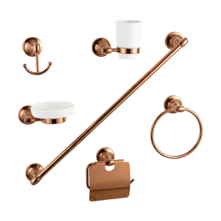 مجموعة أكسسوارات حمام ايه اس روز جولد