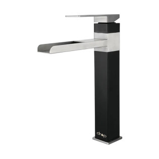 خلاط حوض عالى دروب أسود×فضى