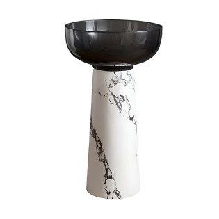 حوض ديكور ماربيل دروب أبيض×أسود