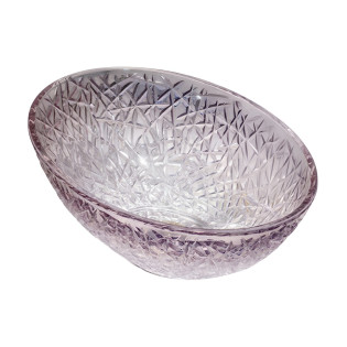 حوض ديكور زجاج دروب بيضاوي بنفسجي