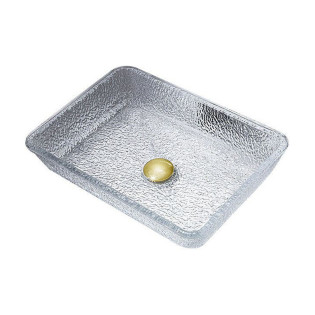 حوض ديكور زجاج شفاف دروب مستطيل