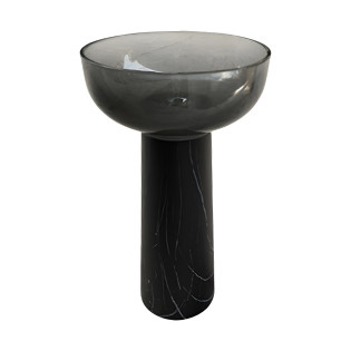  حوض ديكور فري ستاند ماربيل دروب رمادى×أسود ماربيل