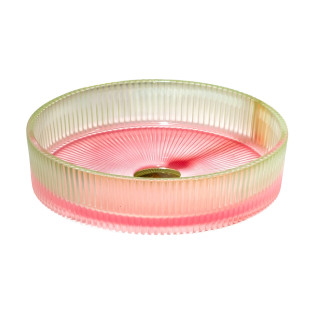 حوض ديكور زجاج دروب دائري