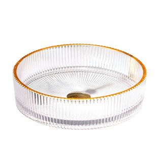 حوض ديكور زجاج دروب دائري