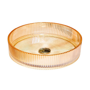 حوض ديكور زجاج دروب دائري 