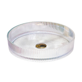 حوض ديكور زجاج دروب دائري 