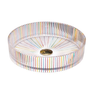 حوض ديكور زجاج دروب دائري