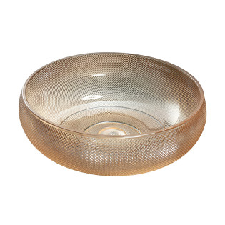 Drop Decorative Round Glass Wash Basin Amber